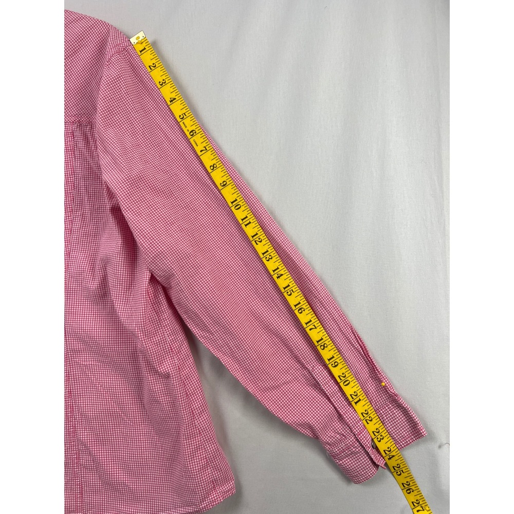 Old Navy Button Down Shirt Womens XXL Pink Gingham Western Pearl Snap Cotton - Picture 7 of 8